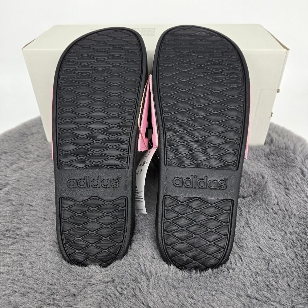 New adidas Adilette Comfort Slides True Pink Core Black Men's Shoes Size 11 - Picture 6 of 7
